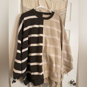 Free People Uptown Stripe Pullover